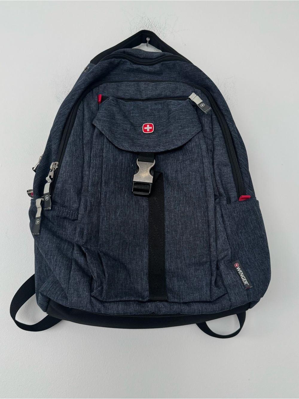 Wenger SwissGear Laptop Backpack Heathered Blue Charcoal Tech Travel Bag Padded